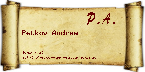 Petkov Andrea névjegykártya